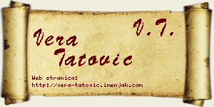 Vera Tatović vizit kartica